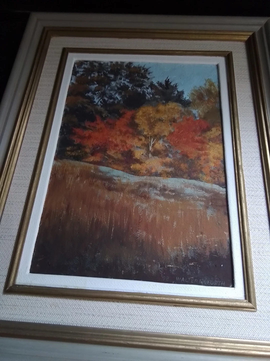 Vng 1992 Original Oil Landscape "Autumn" by Canadian Artist - photo 4
