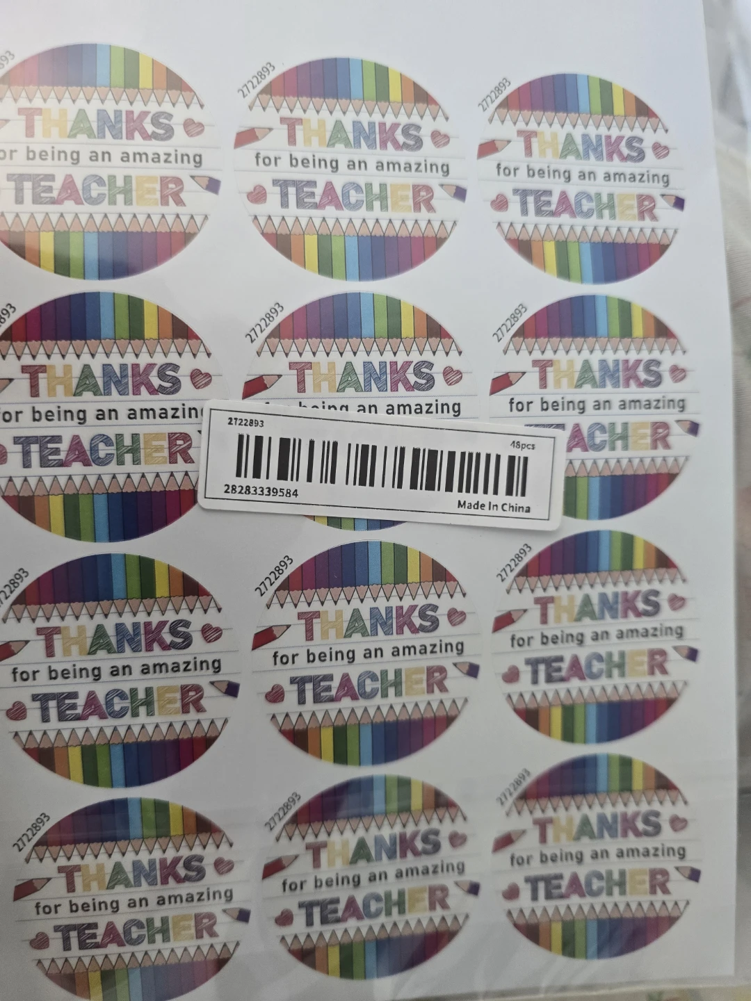 Black Glitter Tissue Paper & Teacher Stickers