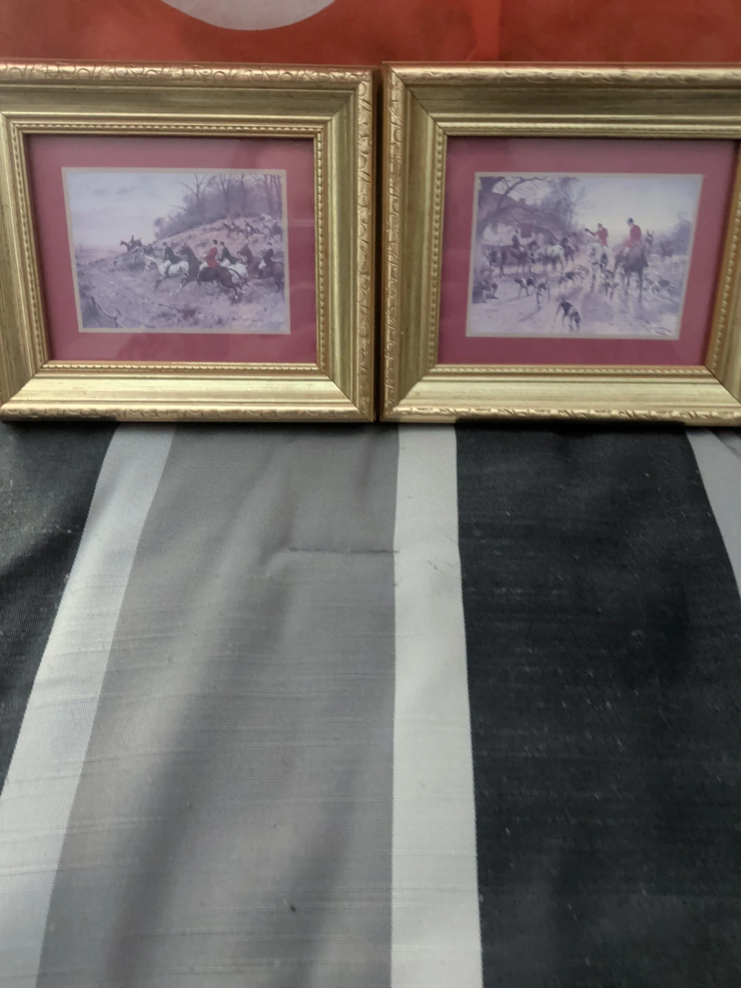 Set of 2 Framed Fox Hunting Prints