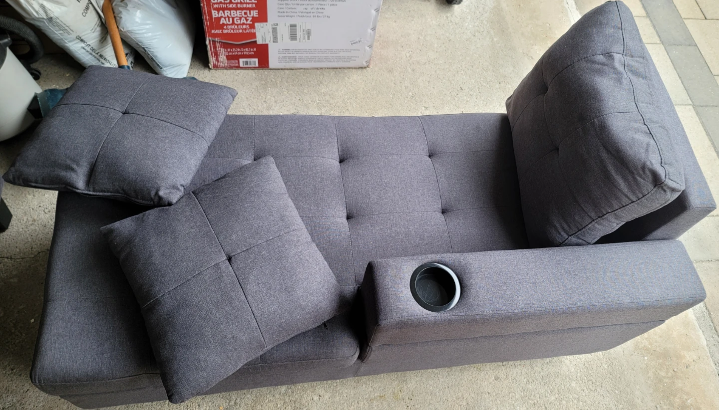 Charcoal Grey Sectional Sofa - photo 3