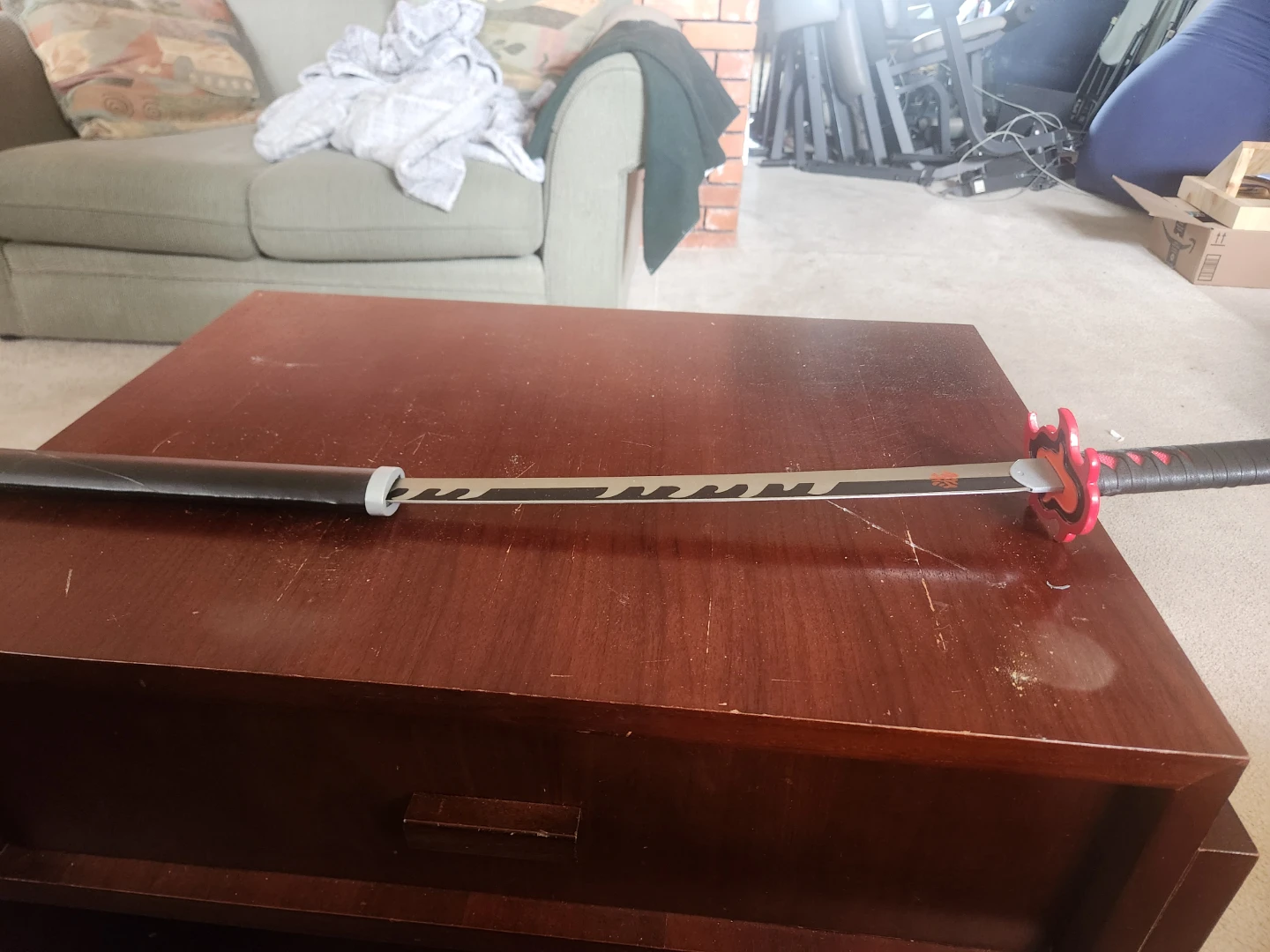 Replica Katana Sword with leather sheath. - photo 3