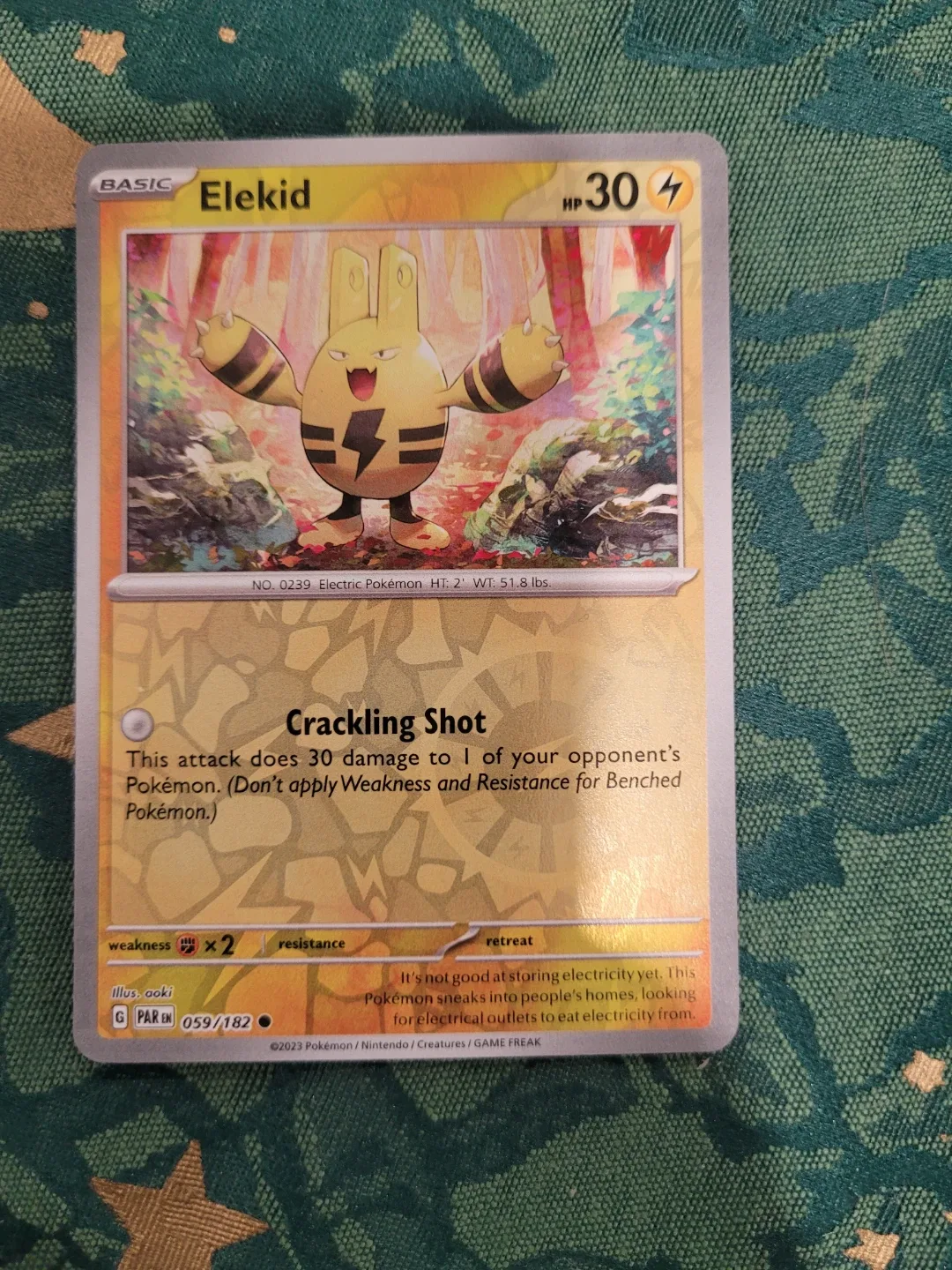 Reverse holo Pokemon Trading Card - Elekid ⚽️