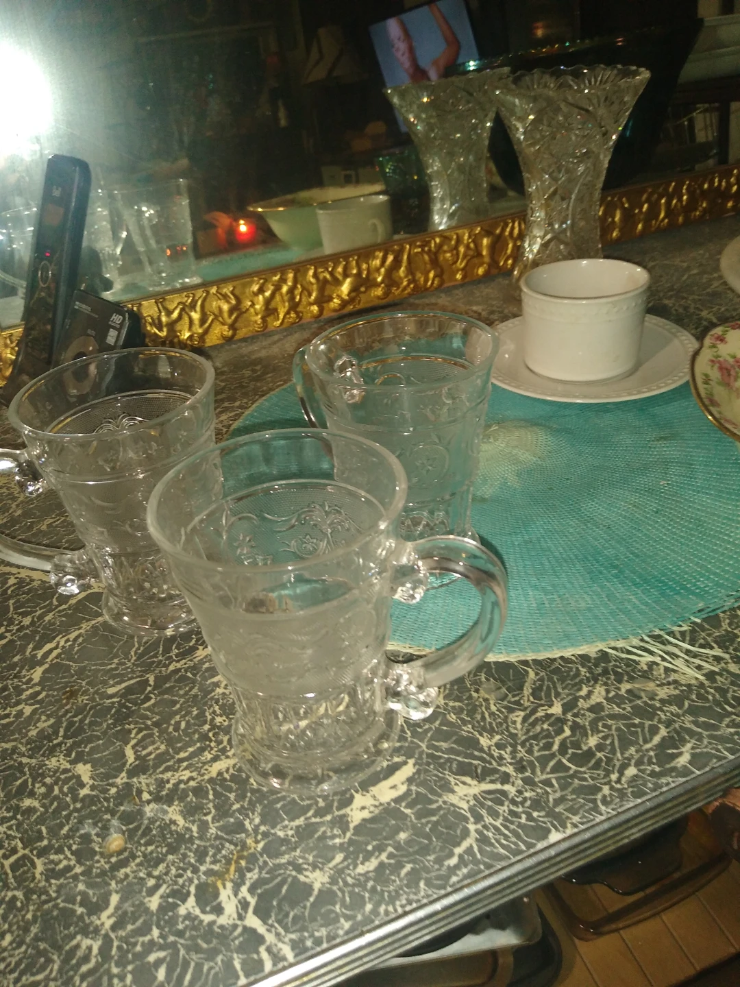 Mikasa lead crystal coffee mugs set of three - photo 2