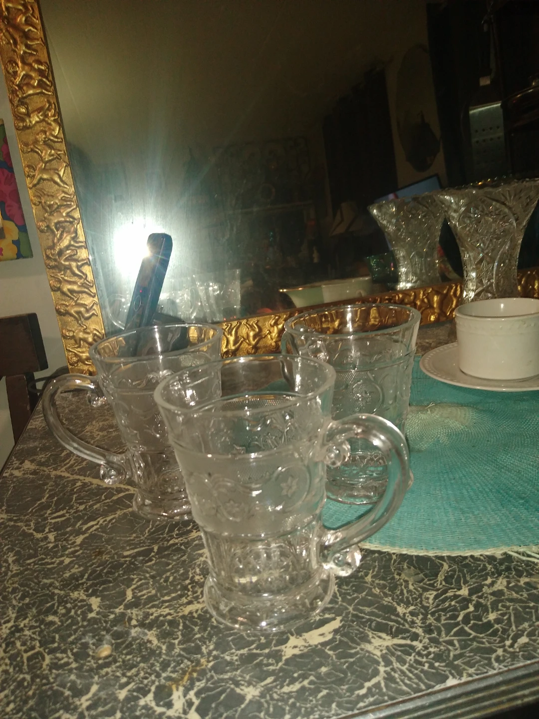 Mikasa lead crystal coffee mugs set of three - photo 3
