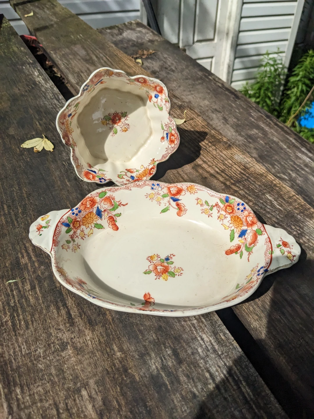 Hand Painted Japan Ceramic Serving Dish and Bowl Set