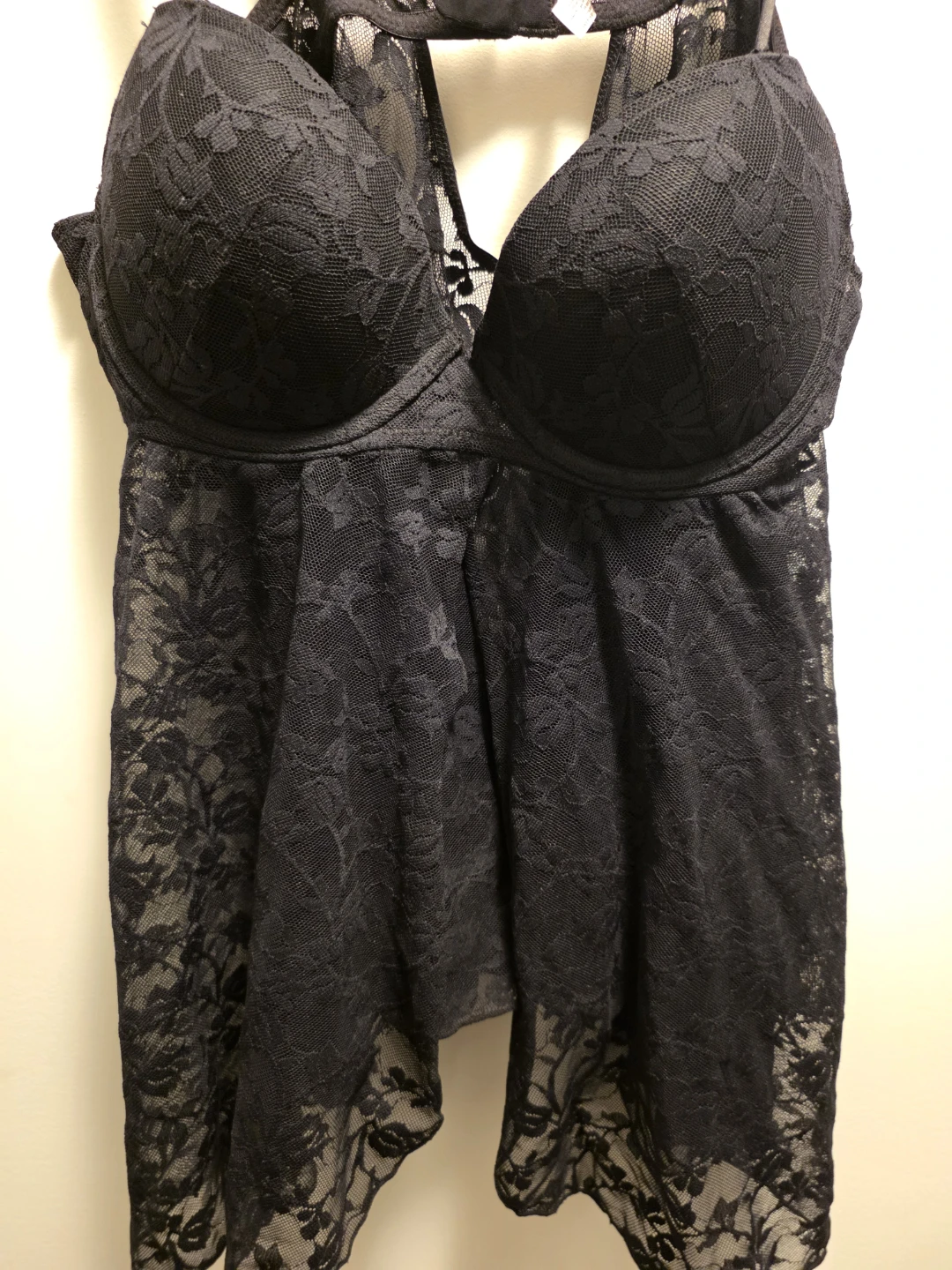 La Vie en Rose Black Lace Babydoll Lingerie - photo 2