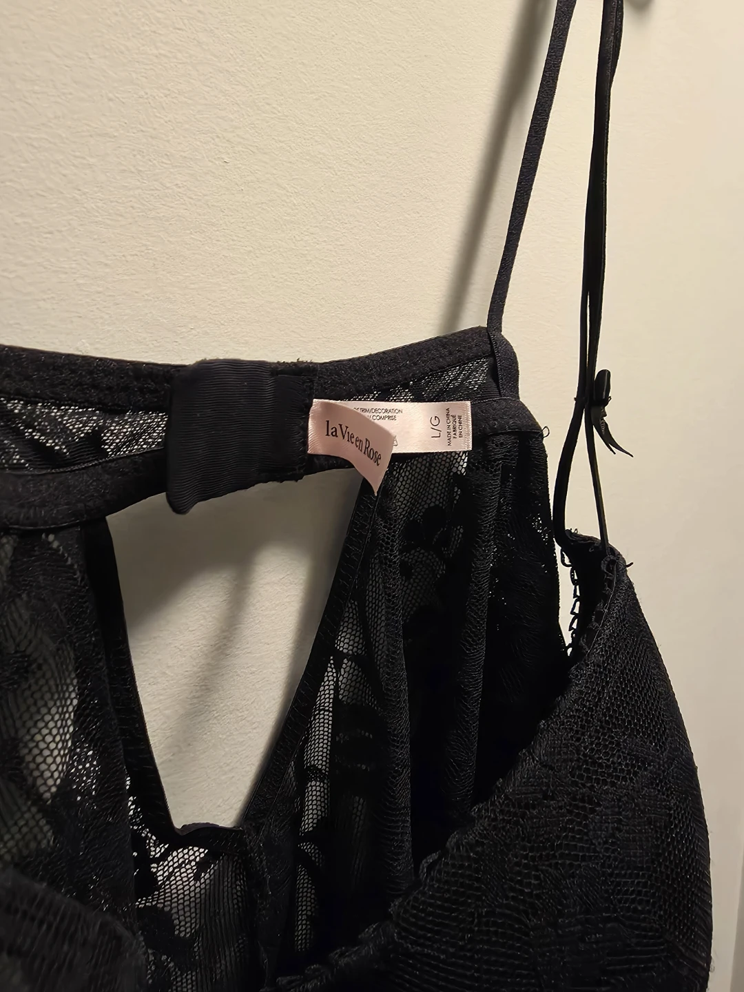 La Vie en Rose Black Lace Babydoll Lingerie - photo 4