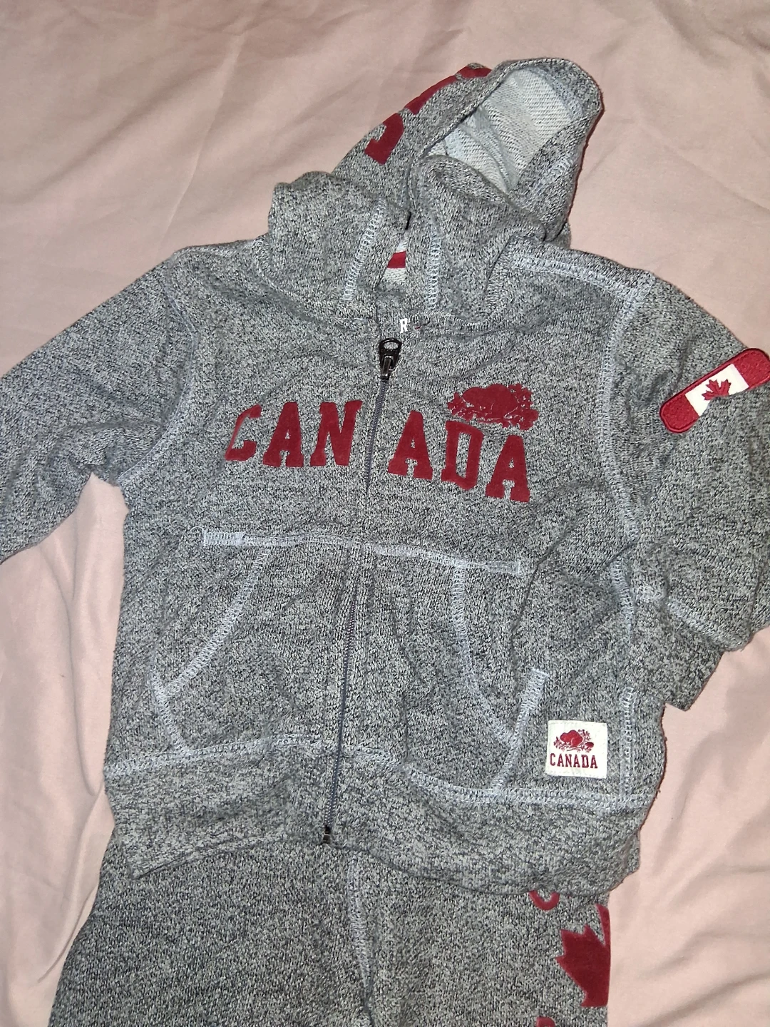 Roots Canada Grey Hoodie and Pants Set - photo 2