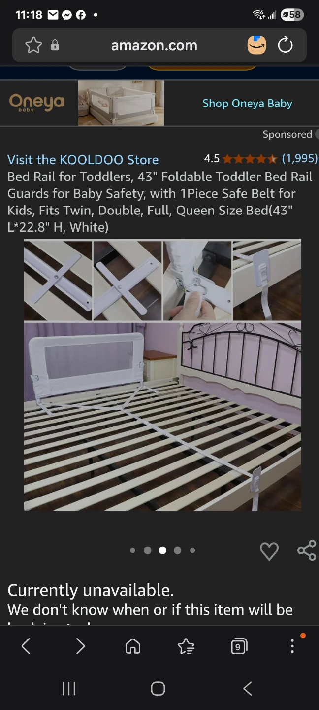 KOOLDOO Toddler Bed Rail Guard - 43" Foldable - photo 5