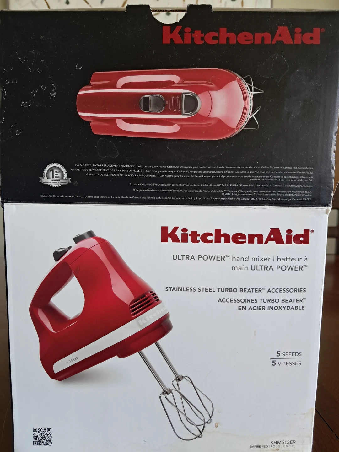 KitchenAid Ultra Power Hand Mixer - Red
