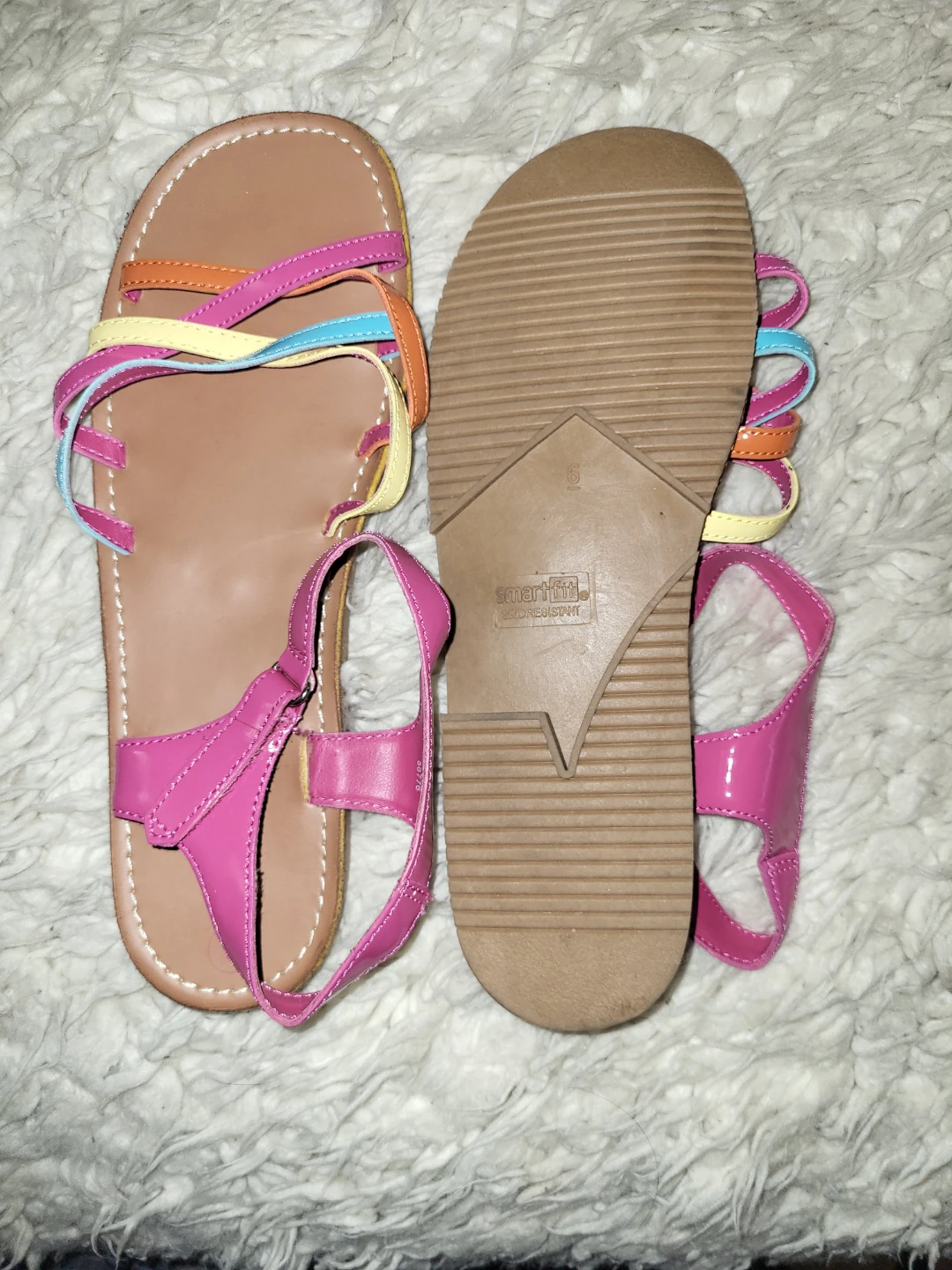 ⚽️ Smartfit Kids Multicolor Strappy Sandals Size 6 - photo 2