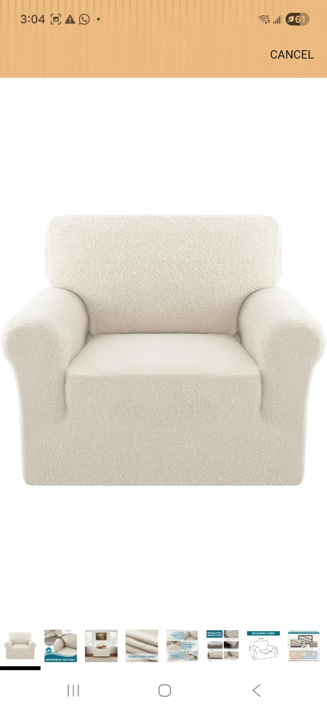 Waterproof Teddy Fleece Sofa Cover for Armchair