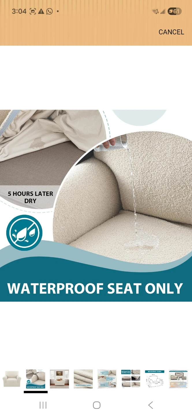 Waterproof Teddy Fleece Sofa Cover for Armchair - photo 3