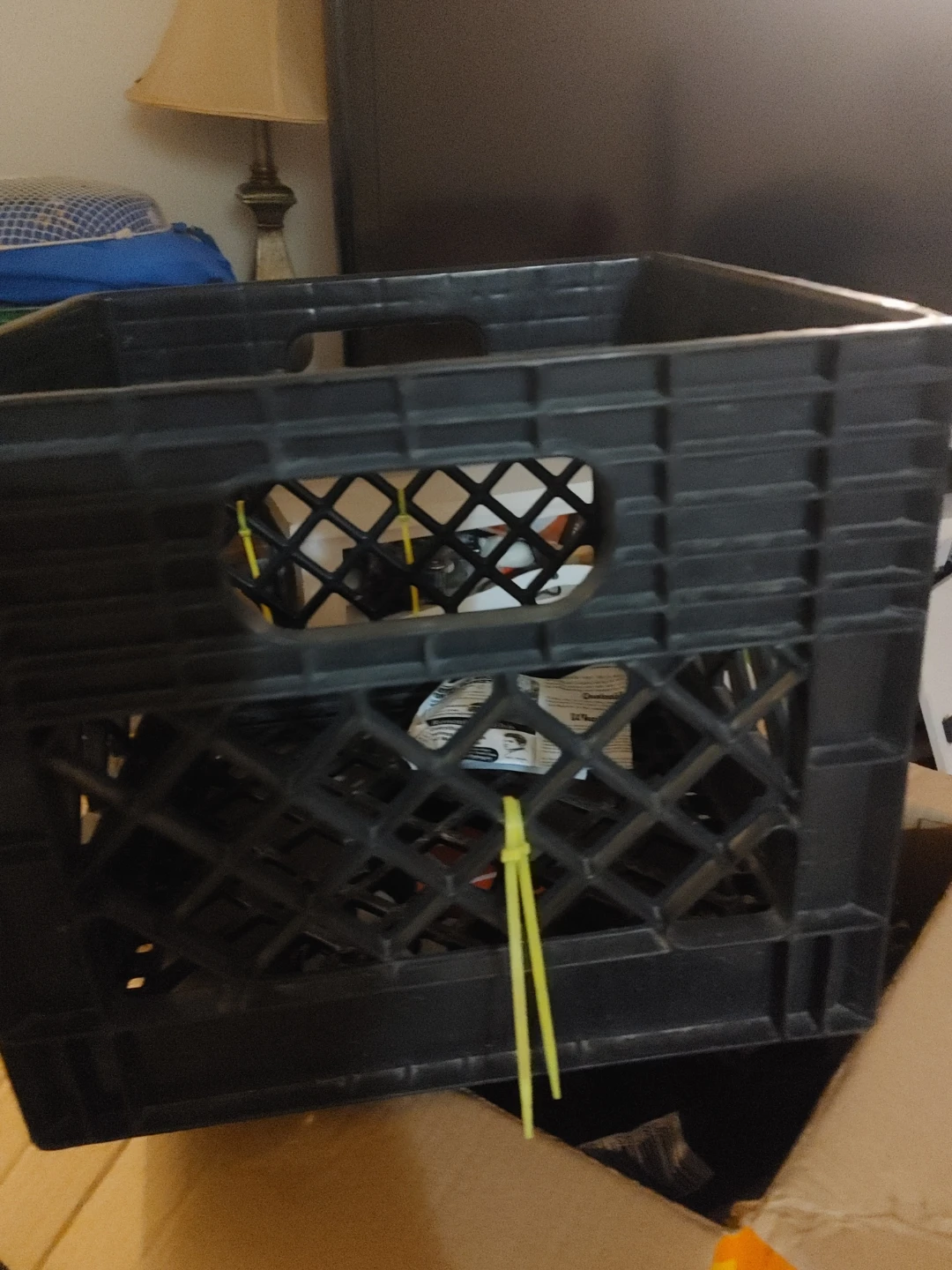 Black Plastic Milk Crate