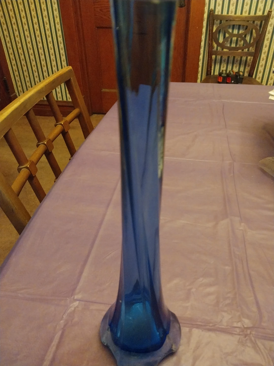 ⚽️Blue Glass Vase🏟⚽️ - photo 3