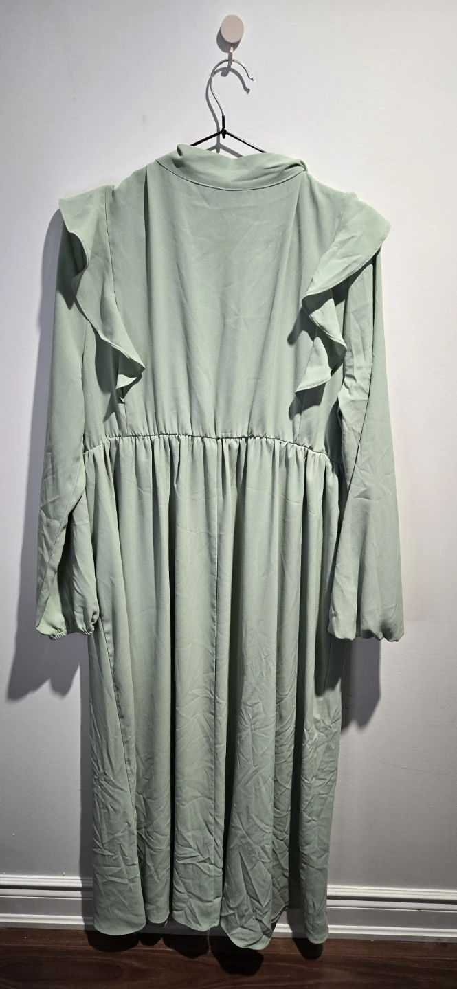 SHEIN green ruffled midi dress - photo 2