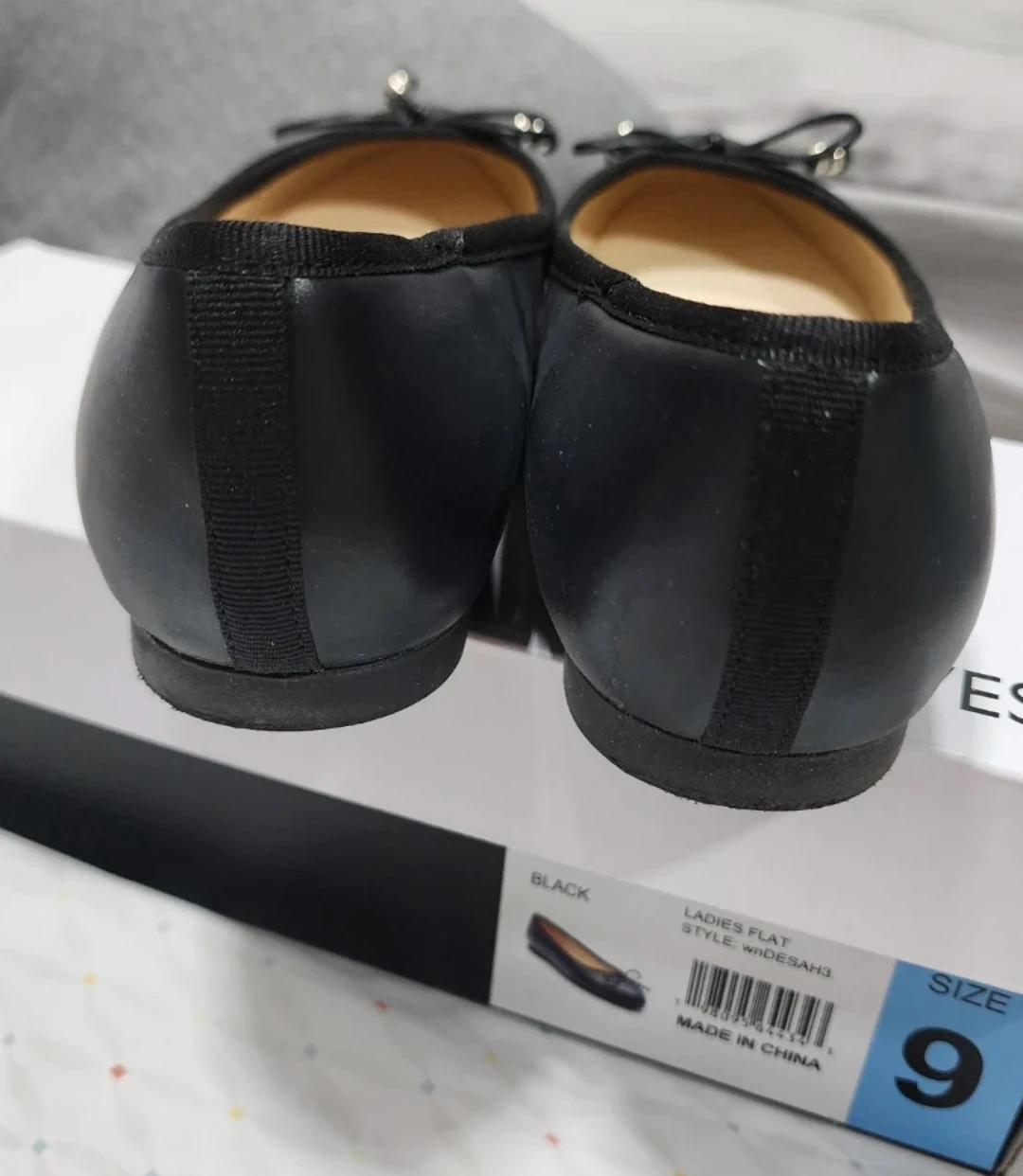 Nine West Black Ballet Flats Size 9 - photo 4