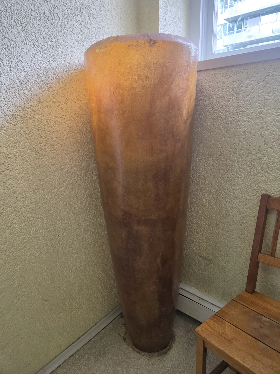Large Tall Fiberglass Planter 5'3" tall x 20" wide