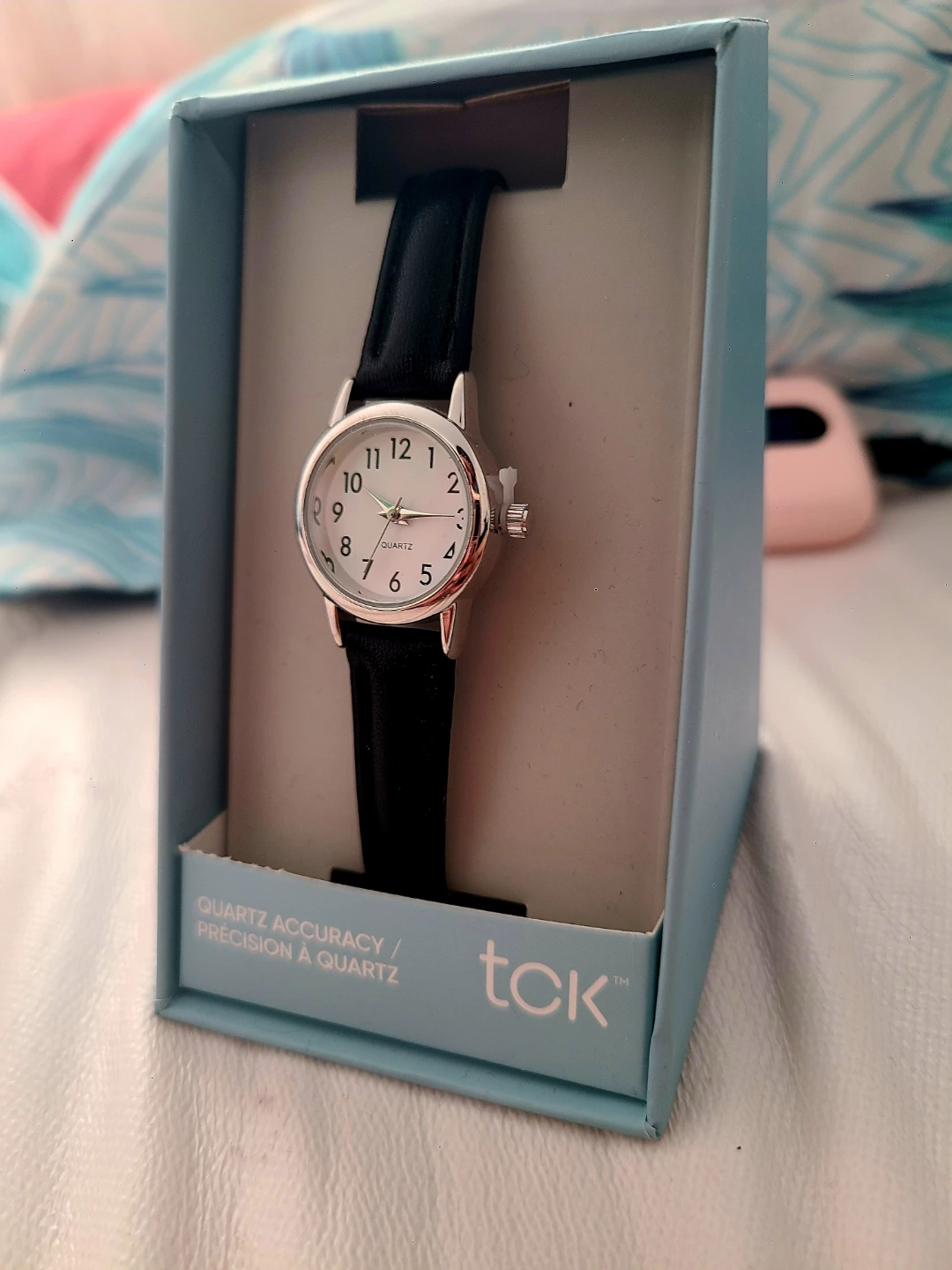 TCK Quartz Watch with Black Strap