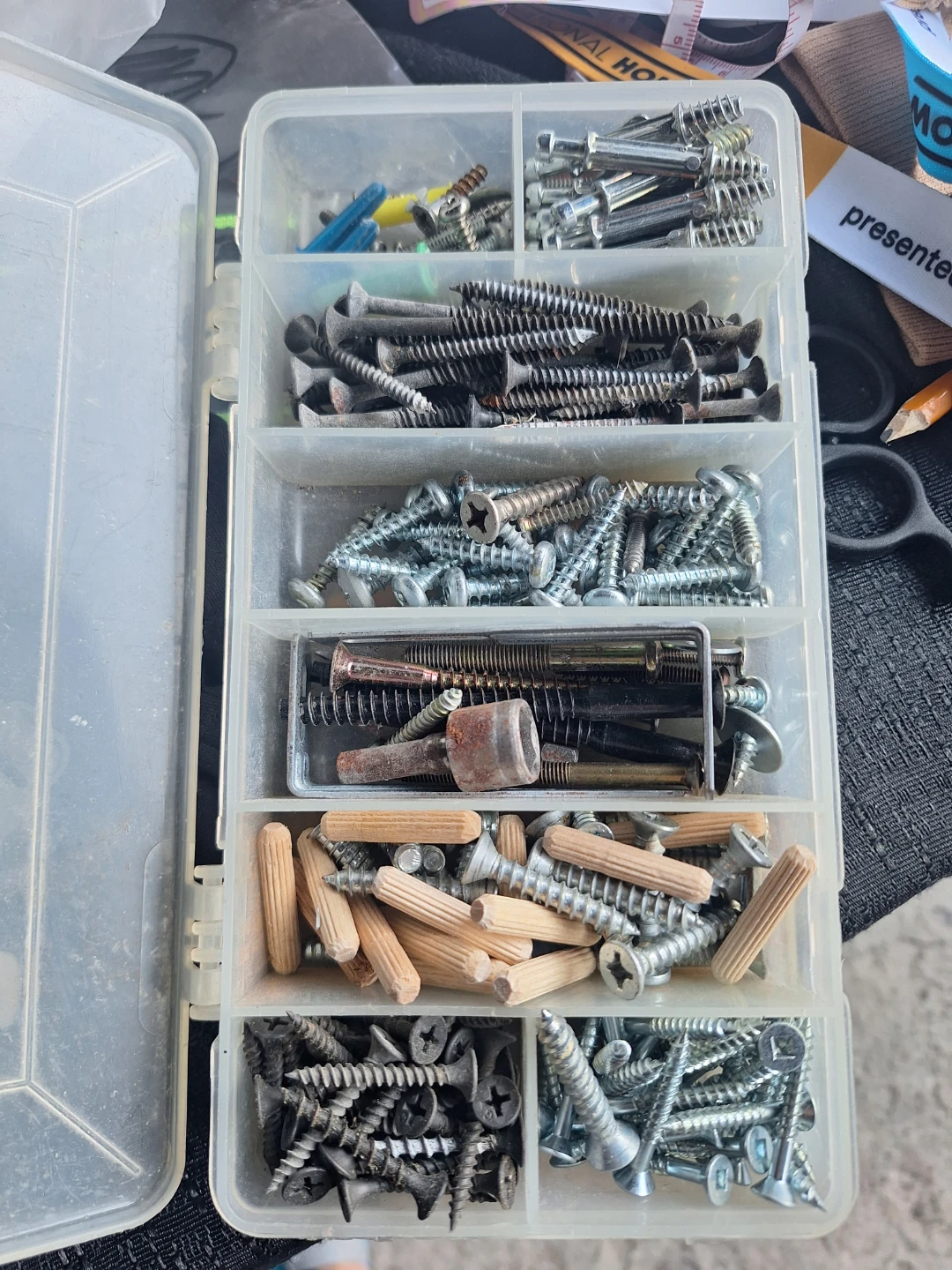 Assorted Screws and Hardware Organizer Box