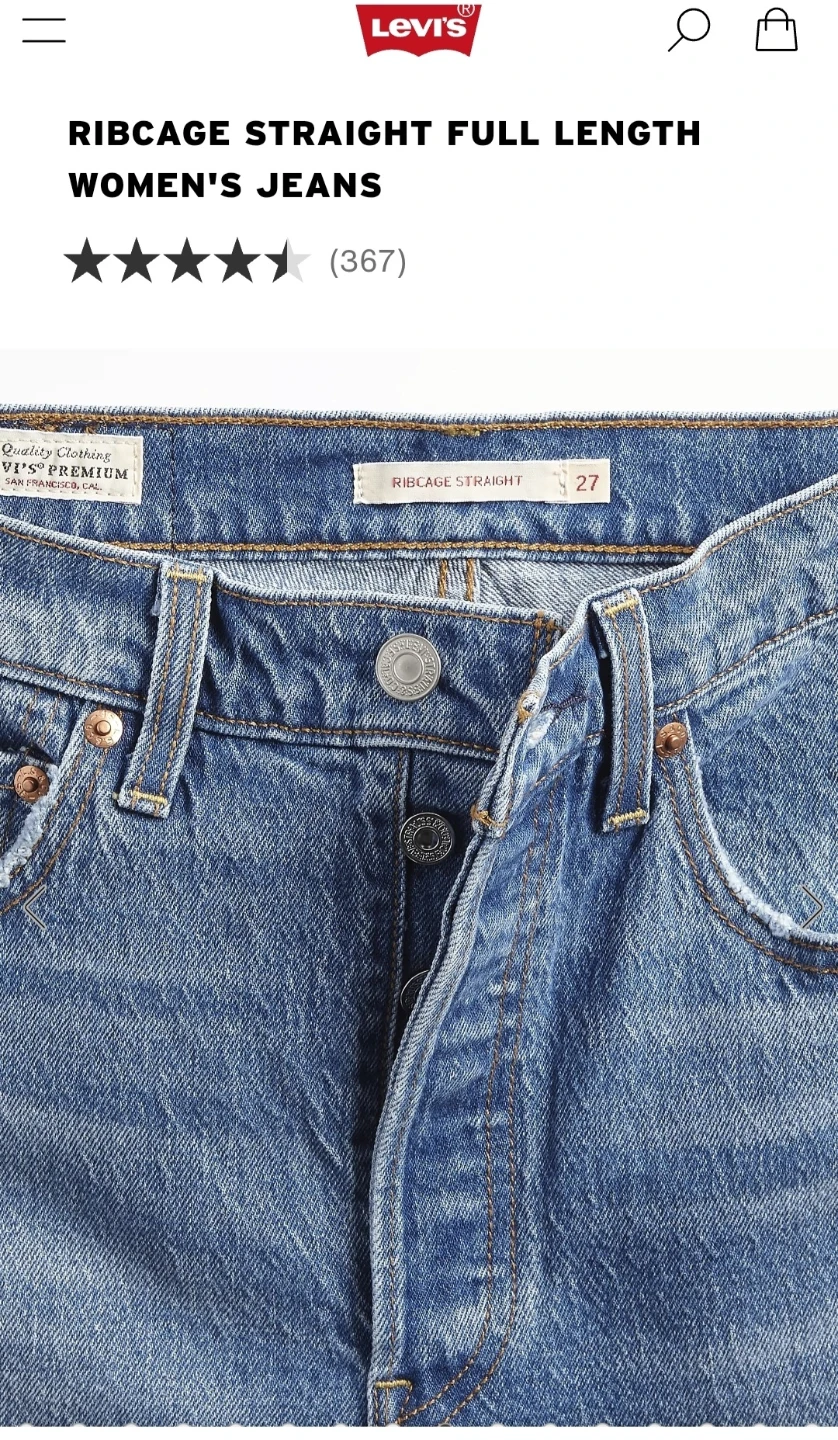 Levi's Ribcage Straight Full Length Jeans size29 - photo 4