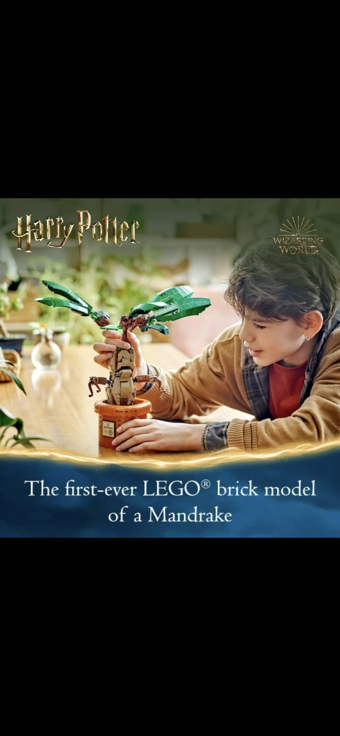 New Retied LEGO Harry Potter 76433 Mandrake Building set