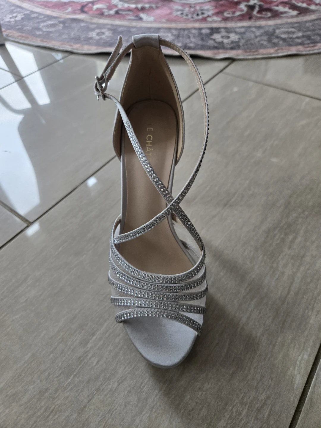 Le Chateau Silver Embellished Heels - photo 2