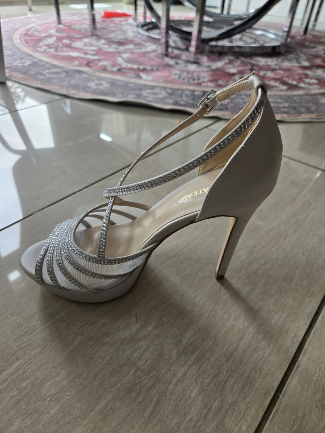 Le Chateau Silver Embellished Heels - photo 3