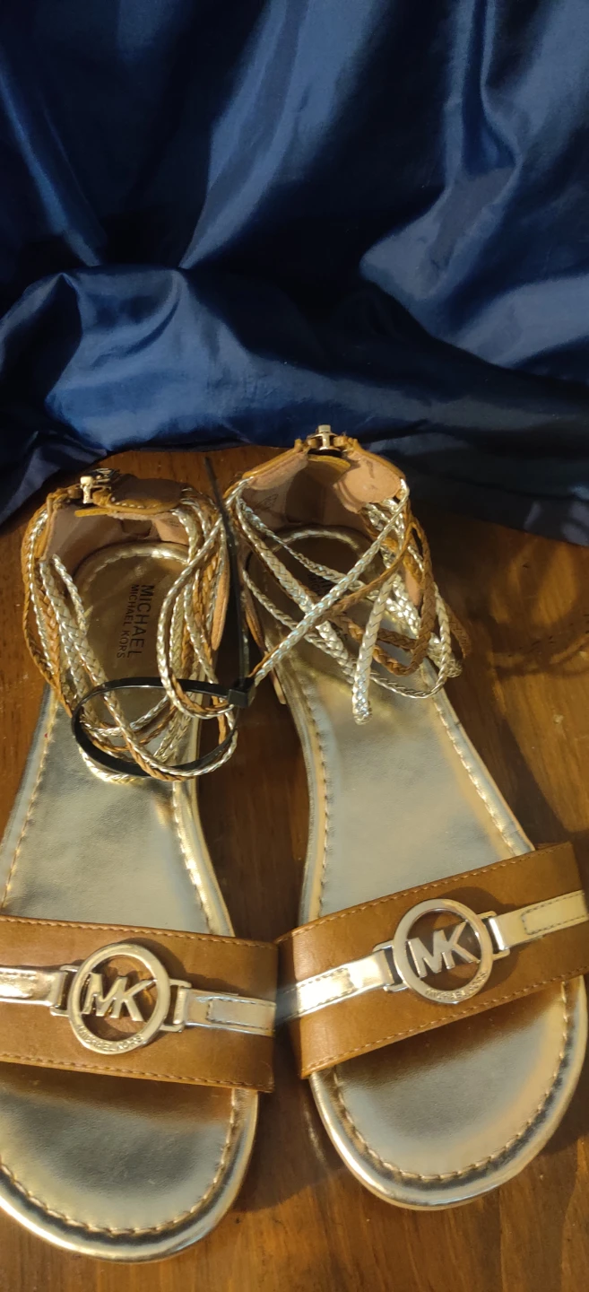 Michael Kors Women's Brown & Silver Gladiator Sandals Size 5
