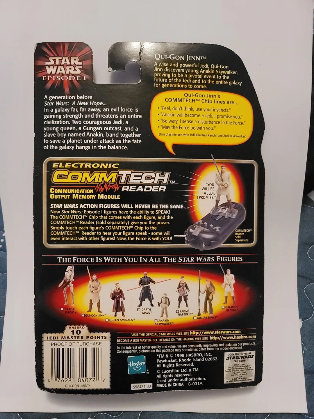Star Wars Episode I Qui-Gon Jinn CommTech Action Figure - photo 3