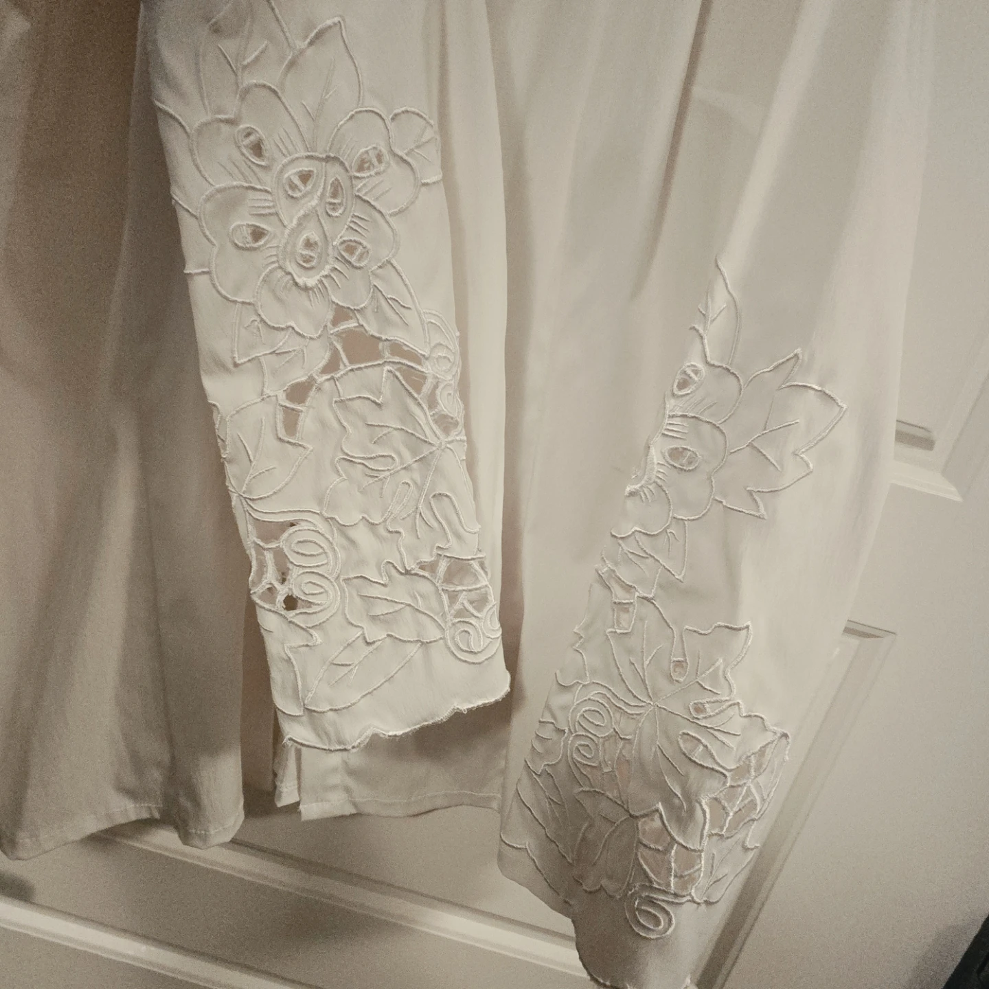 Penningtons White Embroidered Sleeve Button Up - photo 4
