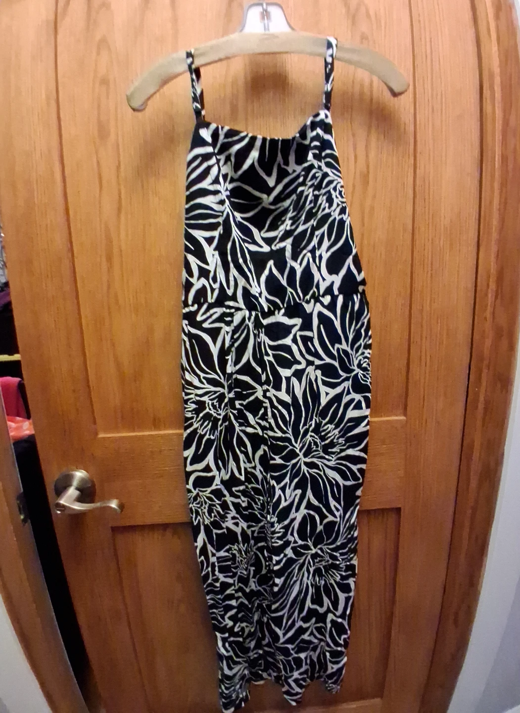 Black and White Floral Print Jumpsuit