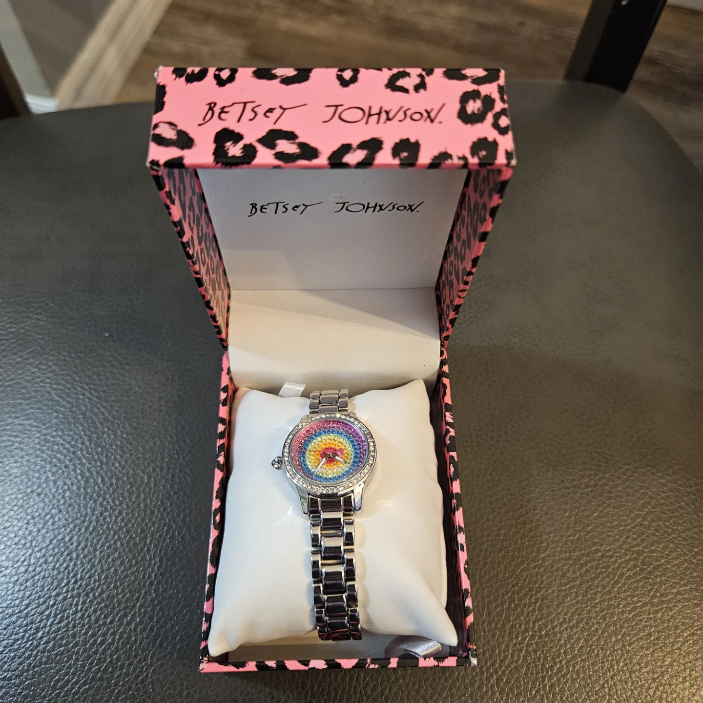 Betsey Johnson Rainbow Watch with Box