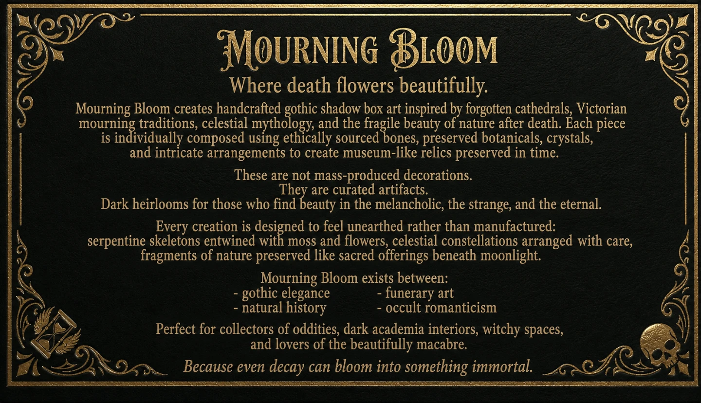 Mourning Bloom ( Handcrafted Snake Skeleton Shadow Box ) - photo 3