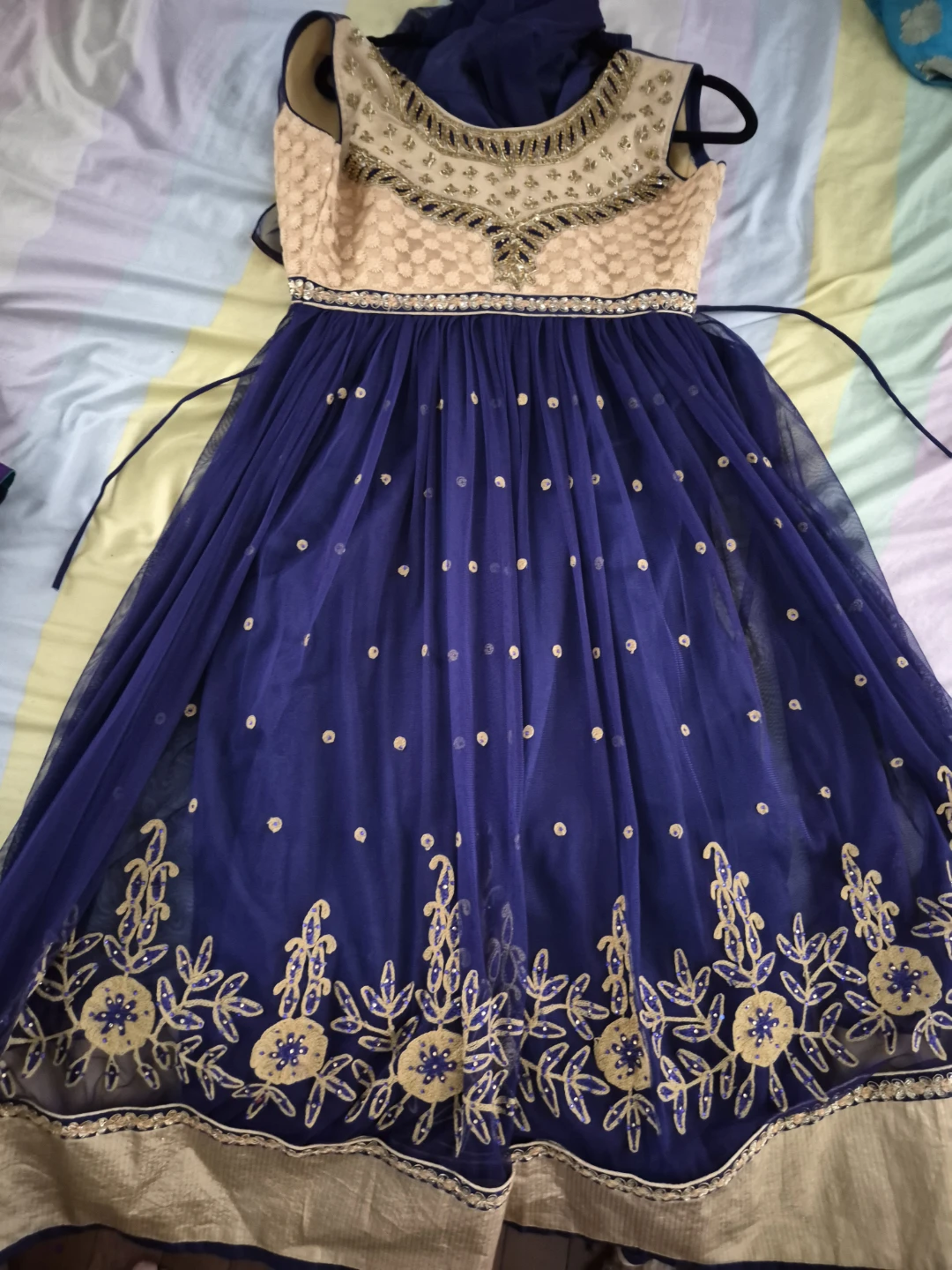 Navy blue Atharva Handloom anarkali