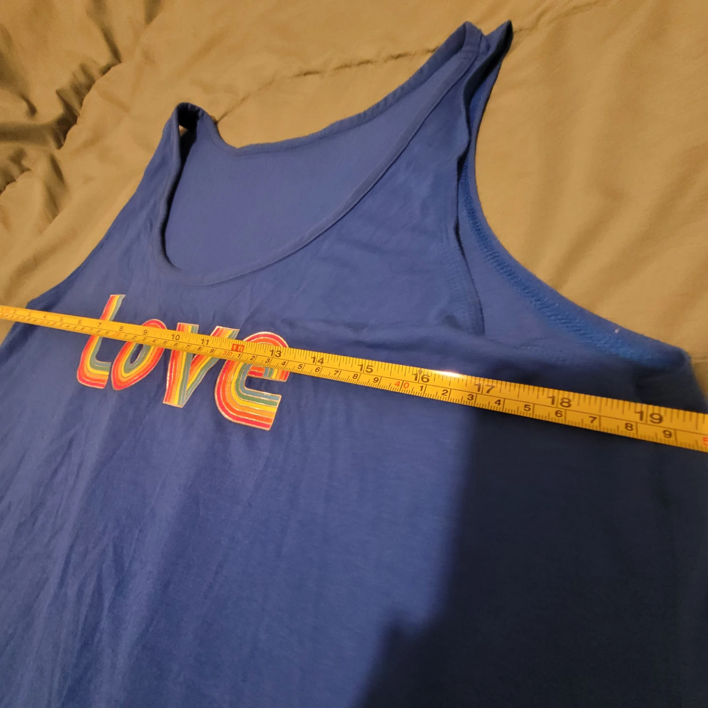 George Blue large 'Love' Tank Top pride rave gear - photo 4