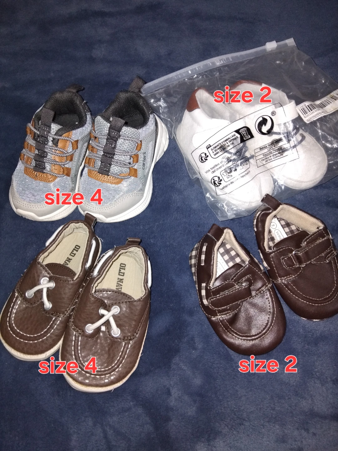 4 pairs Baby shoes lot