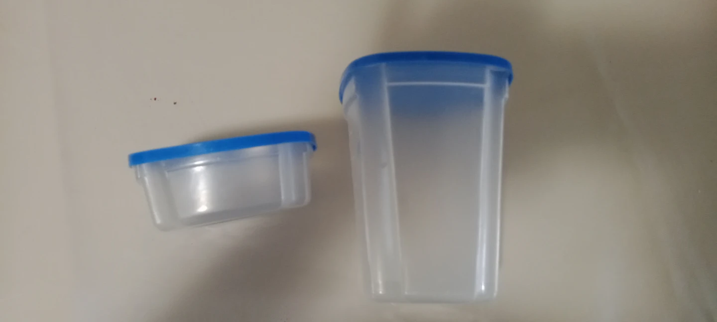 Plastic Food Storage Container with Blue Lid - photo 2