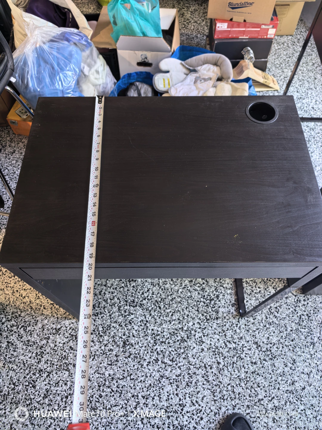 Black Desk with Drawer - photo 4