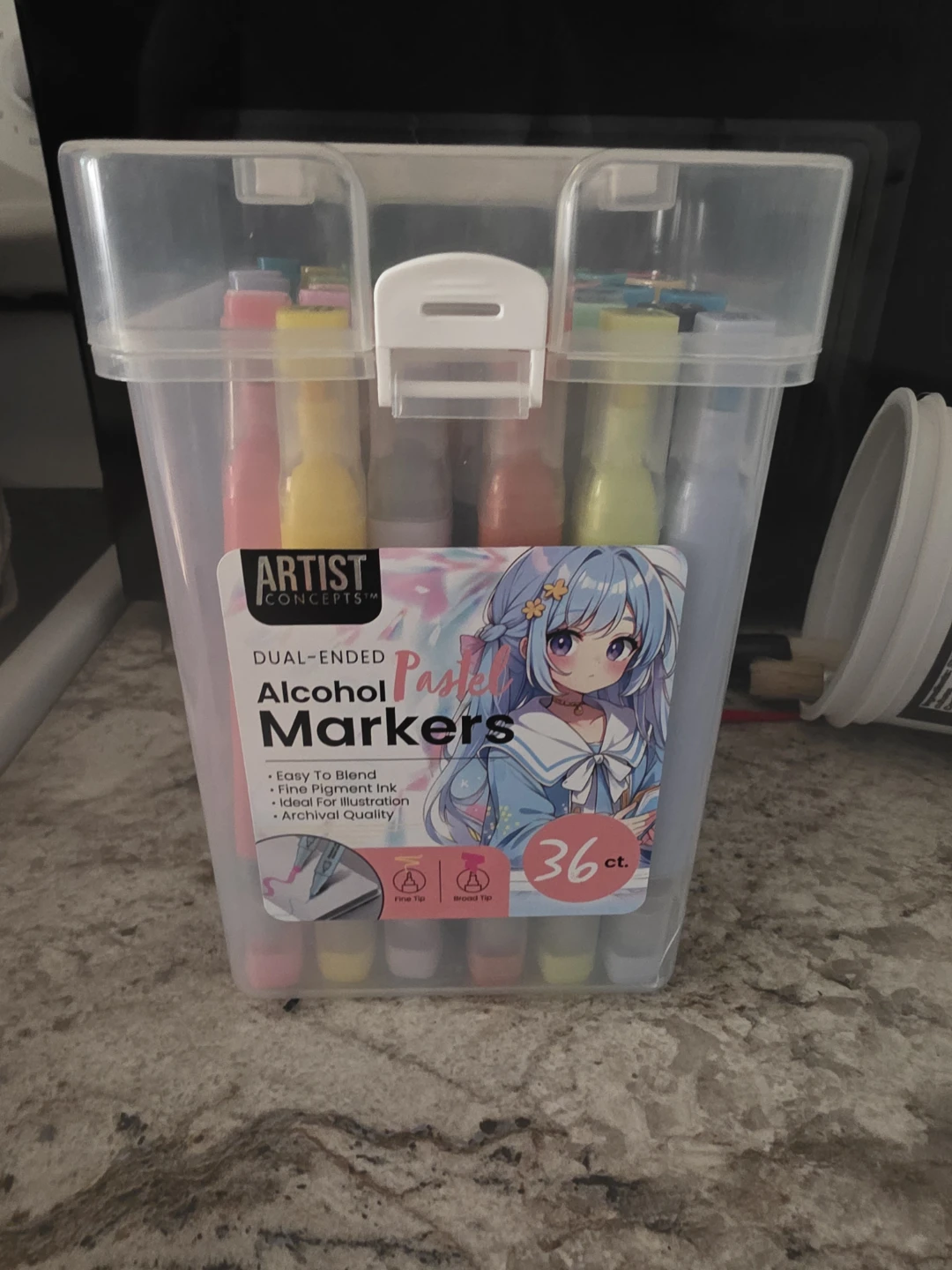 ⚽ Artist Concepts 36 Count Dual-Ended Alcohol Markers - Pastel