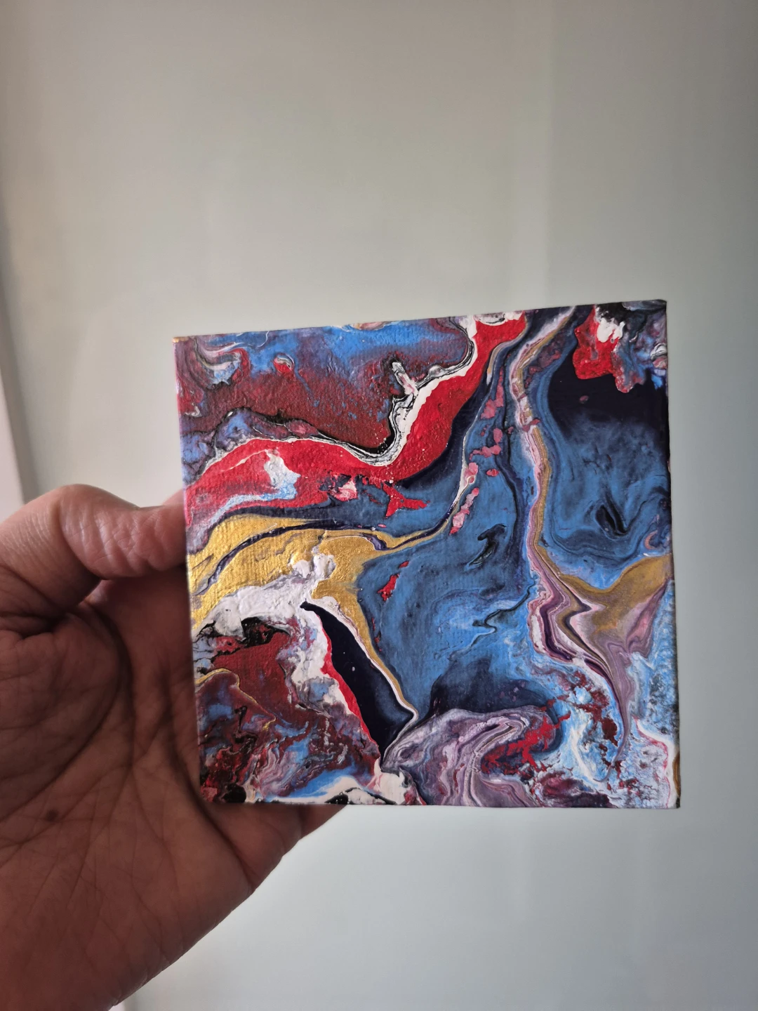 Set of 4 Abstract Pour Paintings - photo 2