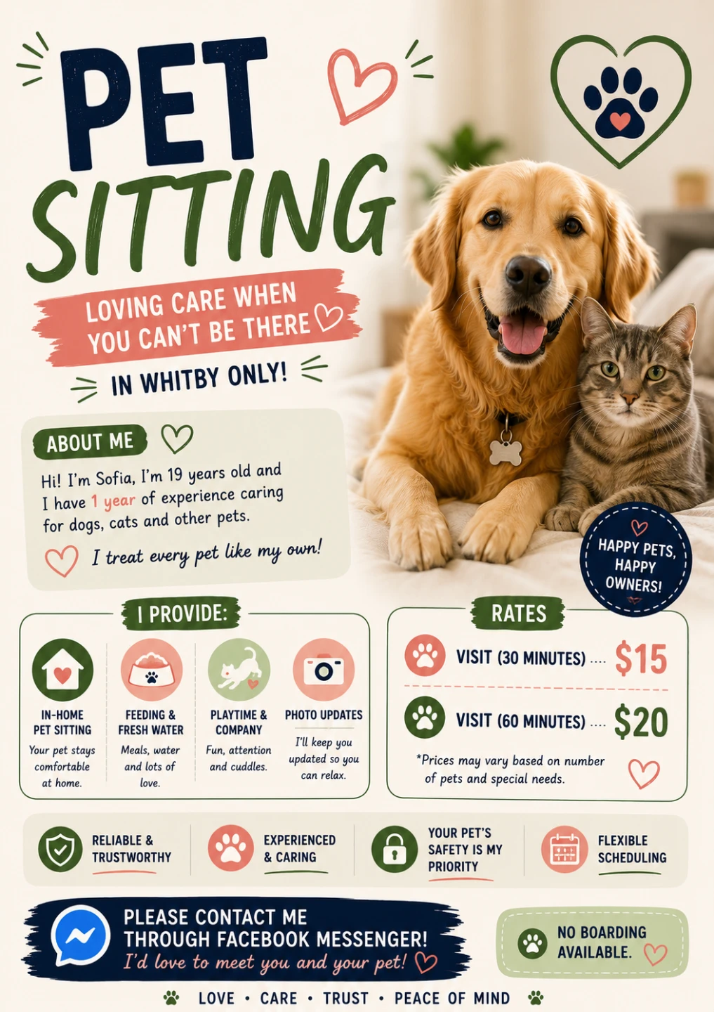 Pet Sitting Services in Whitby