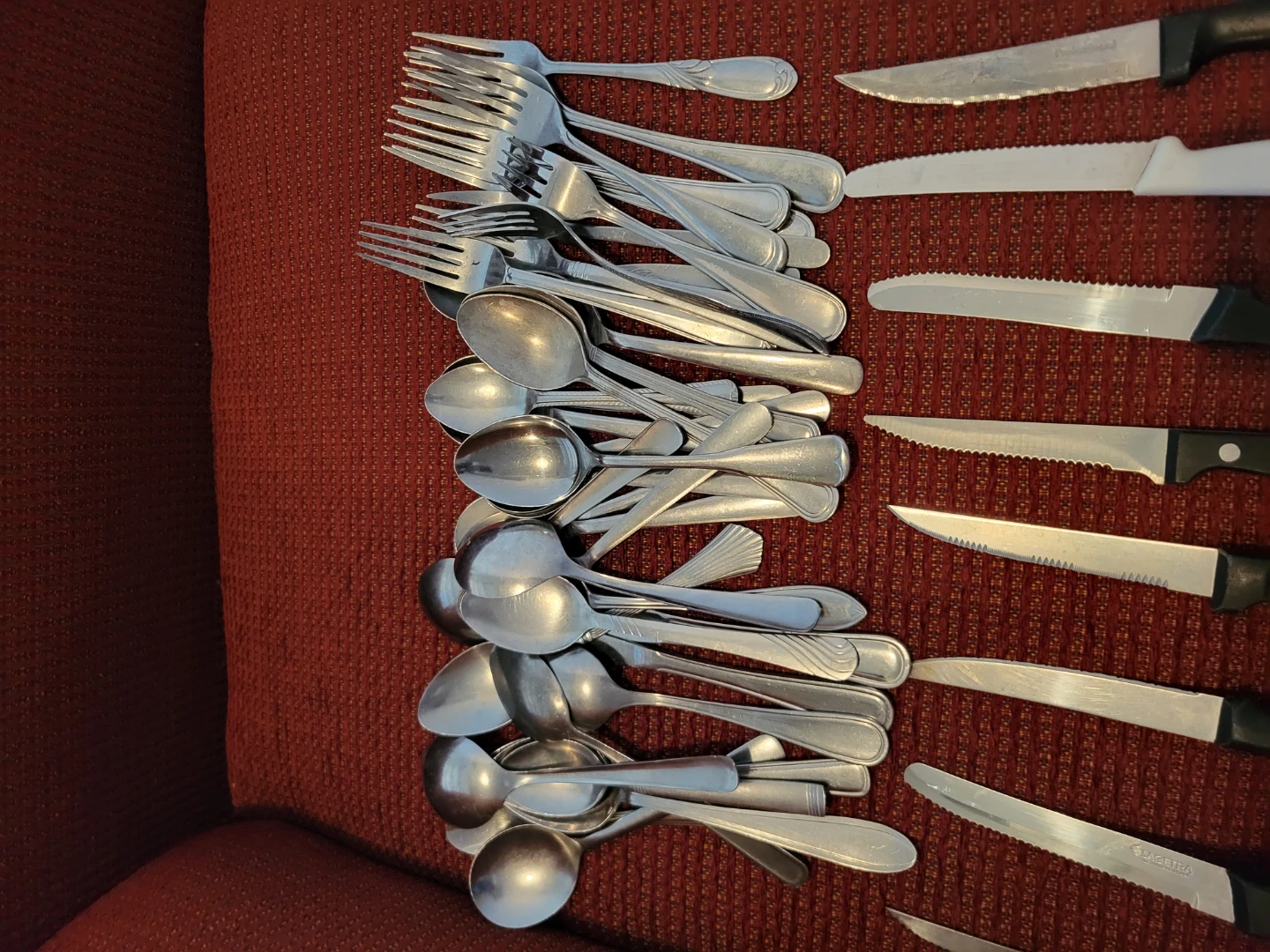 Kitchen Cutlery Lot. Assorted Knives, Forks & Spoons. China Cap. - photo 2
