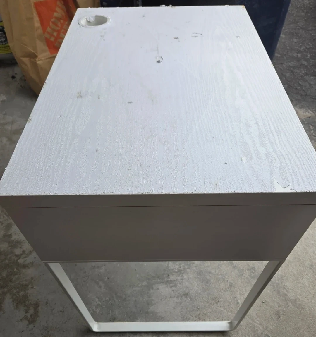 White Desk with Drawer (Ikea) - photo 4