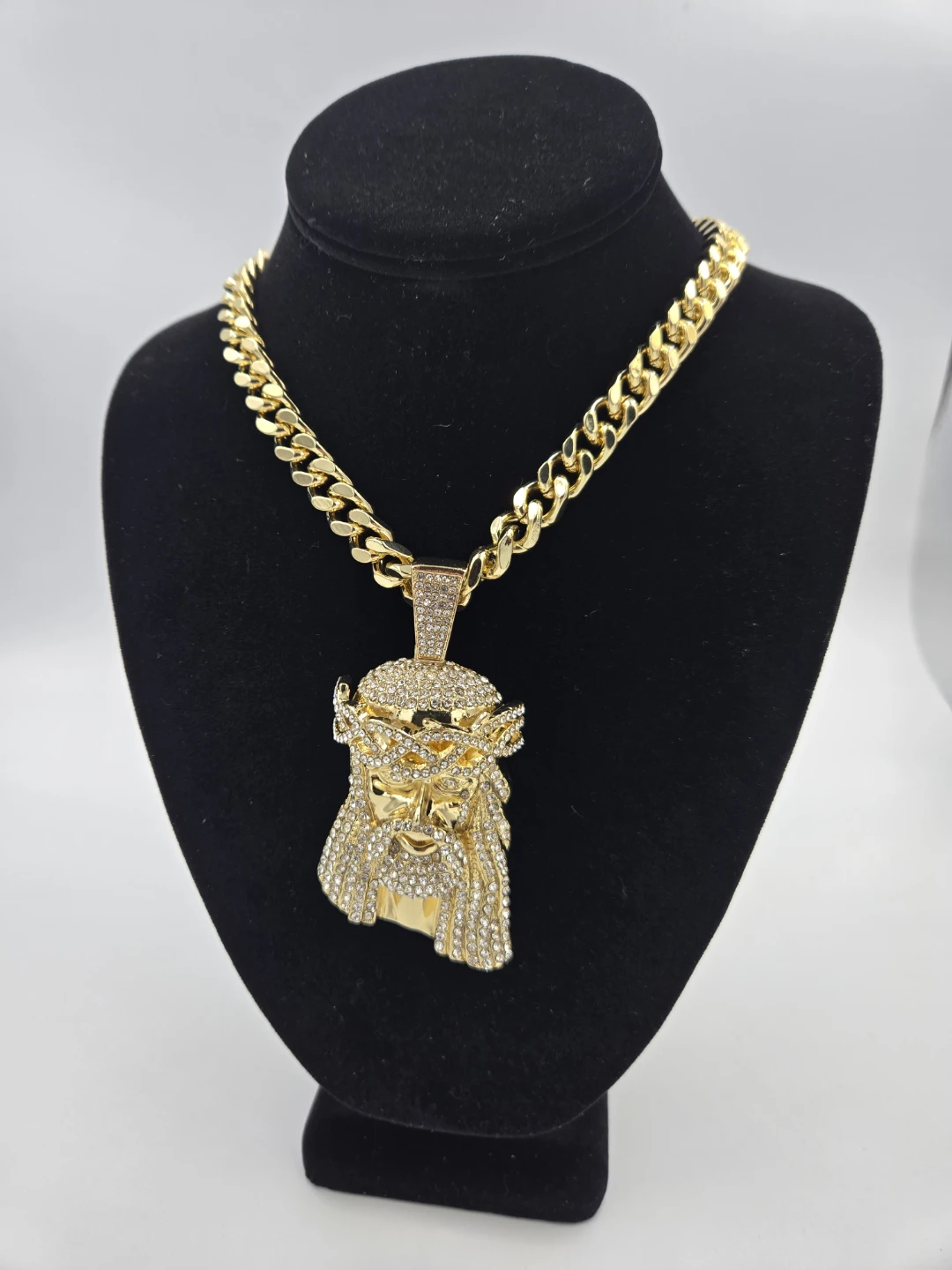 Gold plated Jesus Pendant Necklace
