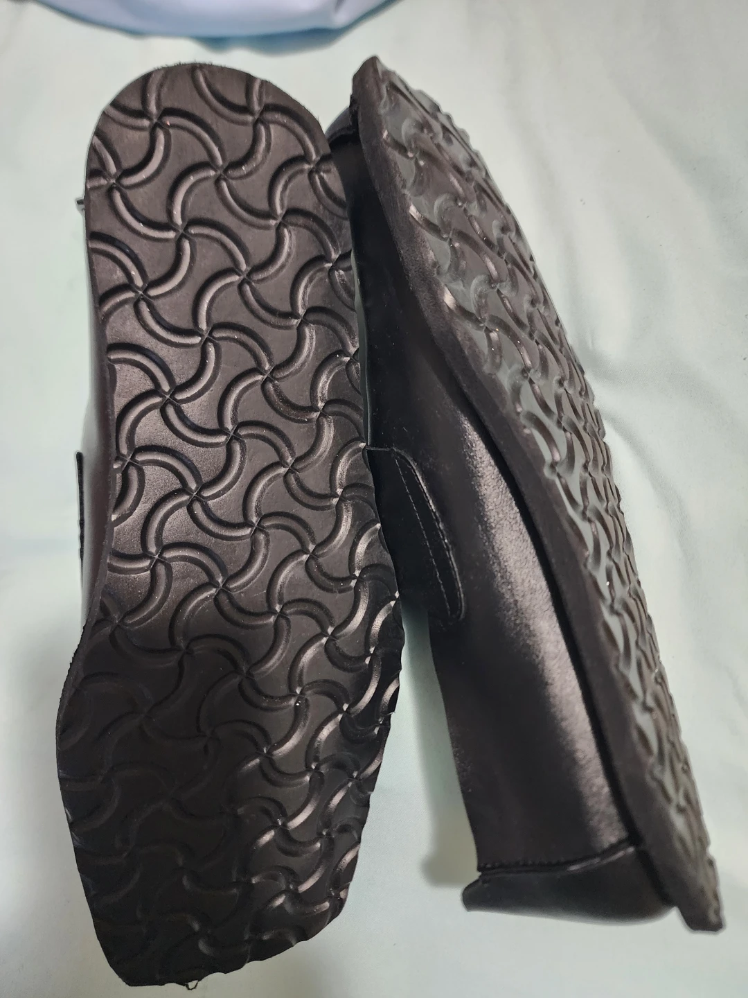 Black Leather Fashion Sandals Size 42 - photo 2