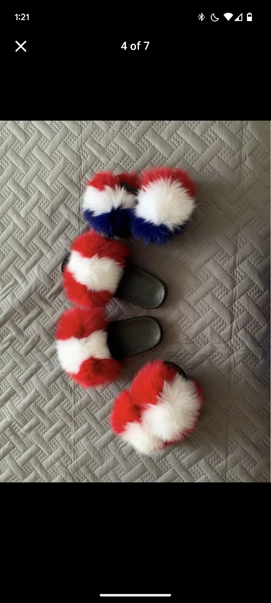 Faux Fur Pom Pom Slides - photo 3