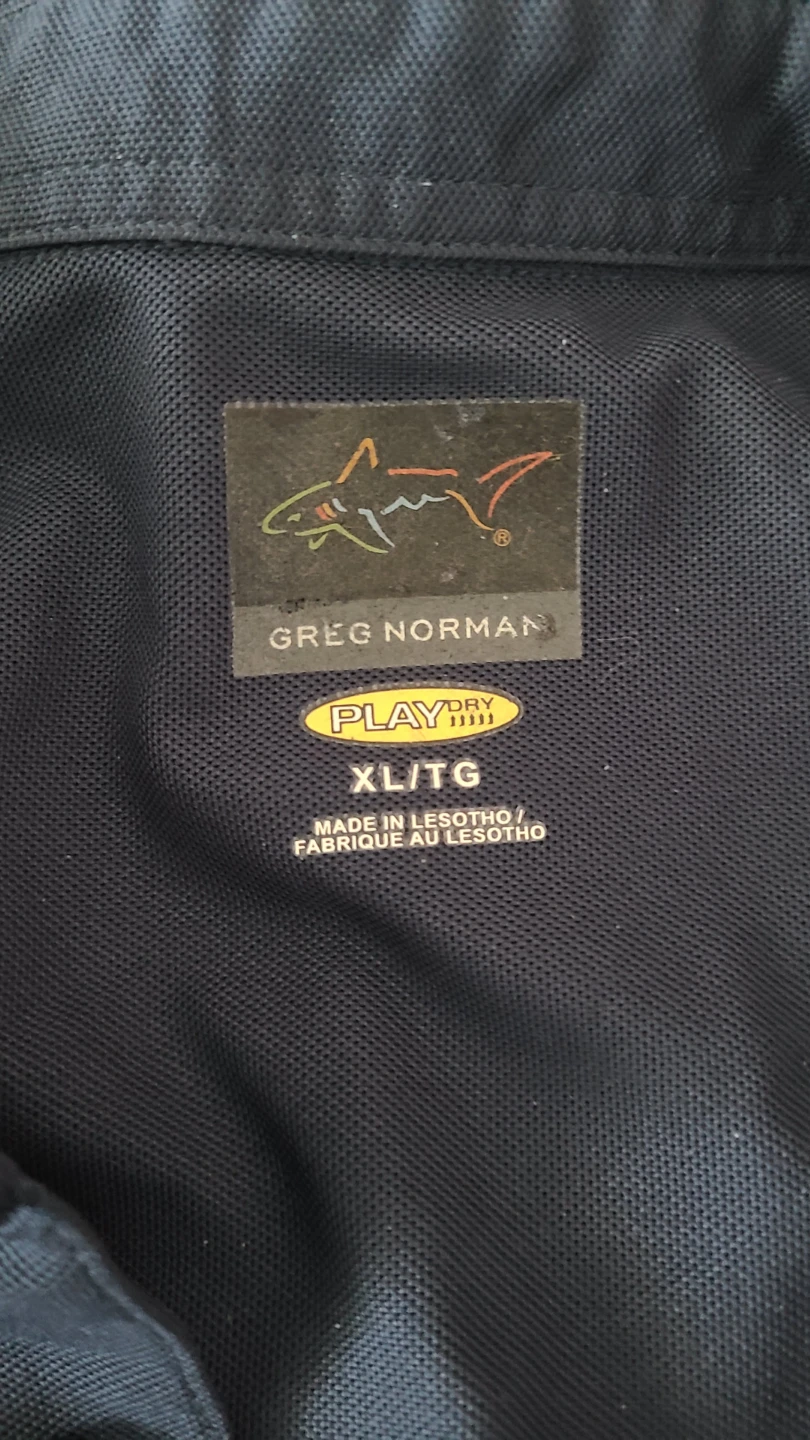 Greg Norman PlayDry XL/TG Navy Polo Shirt great condition - photo 2