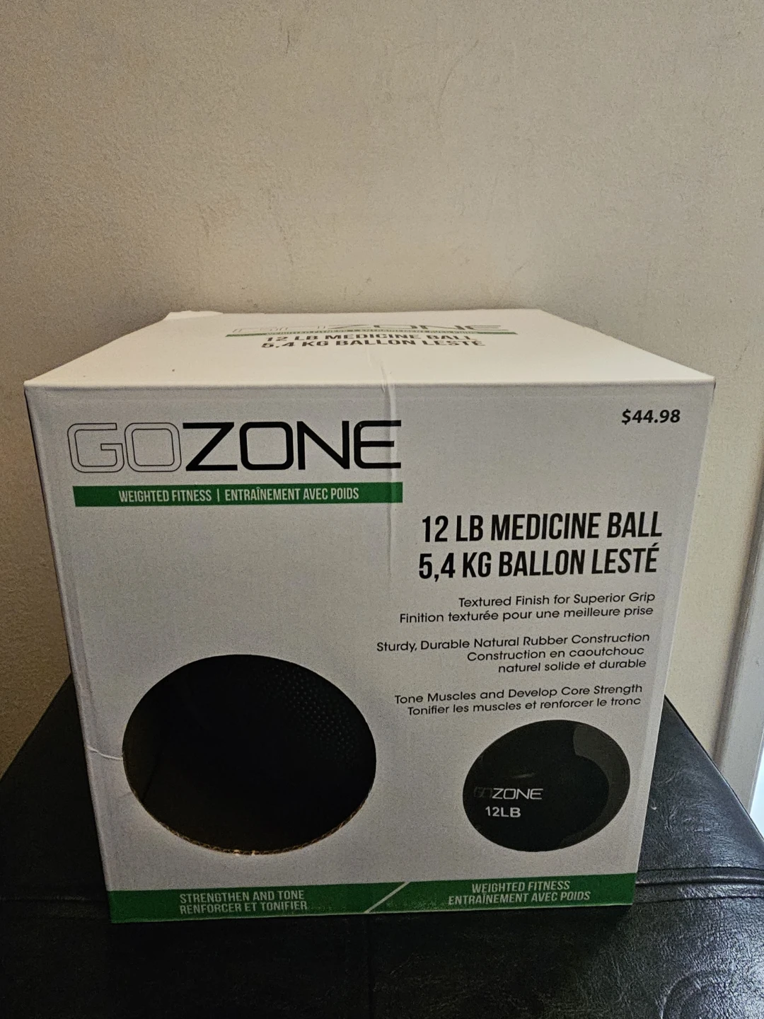 GOZONE 12 lbs./5.4 kg. Medicine Ball