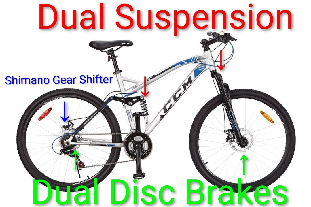 A bike with dual suspensions with a $ 50 free Mudguard